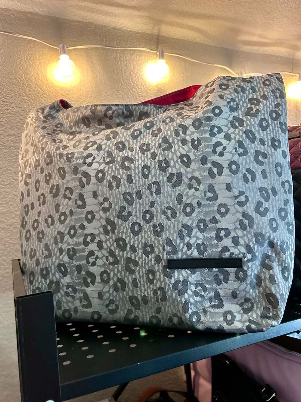 Tahari Whitney Hobo Bag in Pewter Leopard Print